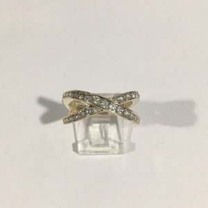 14k Yellow Gold Diamond 💎 Criss Cross 2.00ct Ring